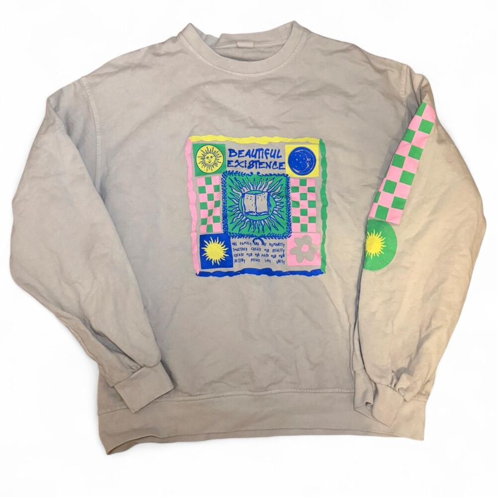 Urban-outfitters Women's Grey and Tan Sweatshirt